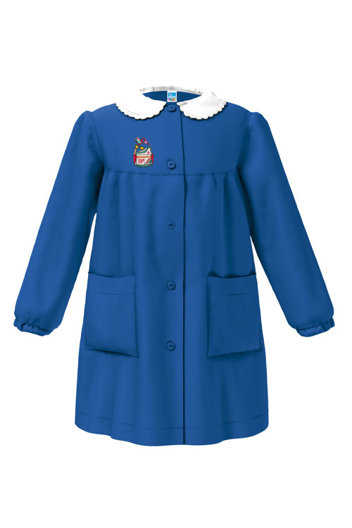 Grembiule Scolastico Bambino Siggi 33GR3795 – Bluette, Con Bottoni, Taglia 14 Anni (164 Cm), 65% Poliestere 35% Cotone