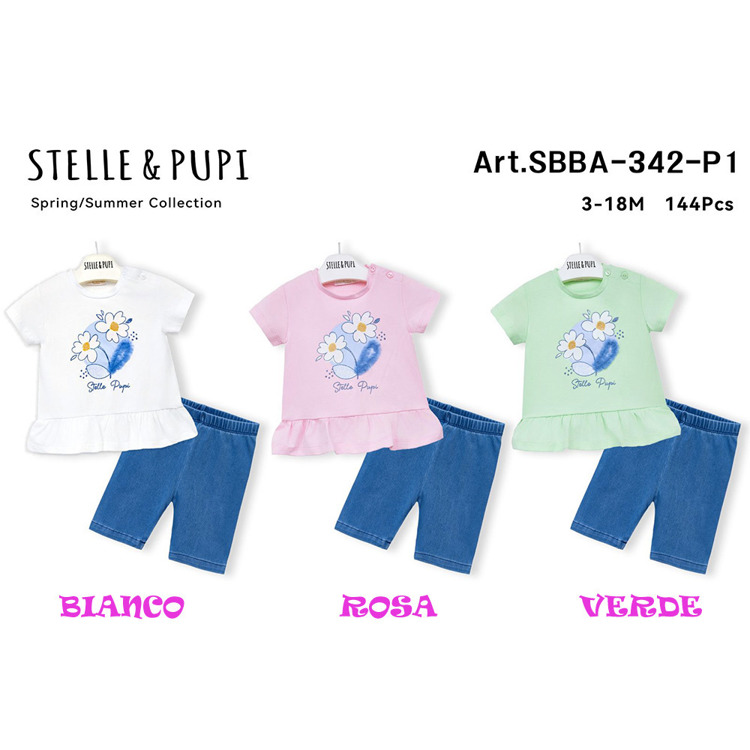 Immagine di Completo neonata estate Stelle & Pupi Art. SBBA342