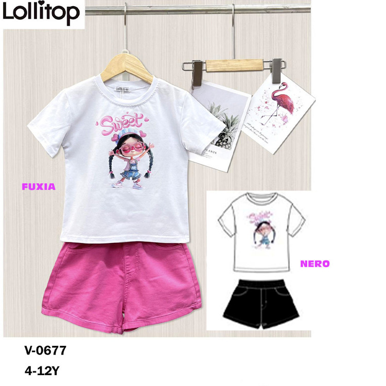 Immagine di Completo estate bambina Lollitop Art. V0677