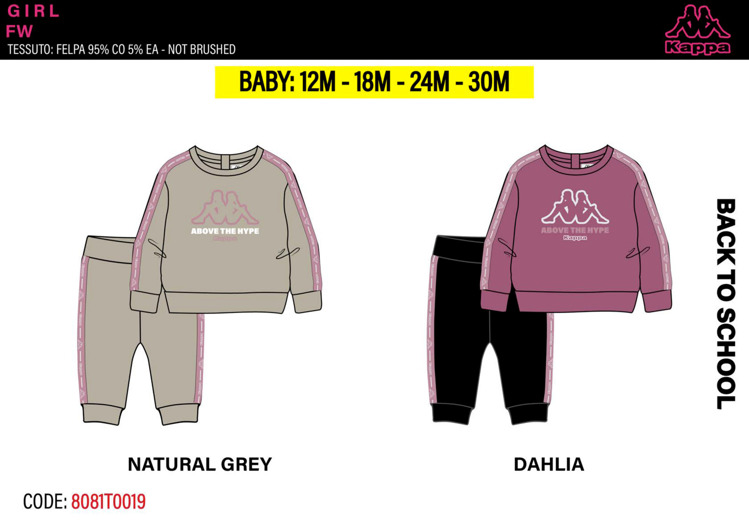 Immagine di Tuta neonata primavera Kappa Art. 8081T0019