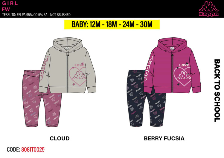 Immagine di Tuta neonata primavera Kappa Art. 8081T0025