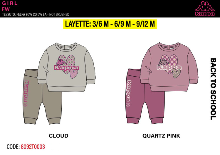Immagine di Tuta neonata autunno Kappa Art. 8092T0003