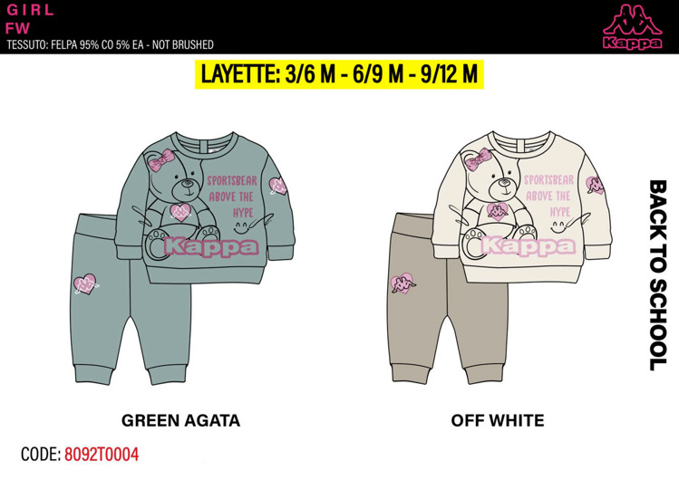 Immagine di Tuta neonata primavera Kappa Art. 8092T0004