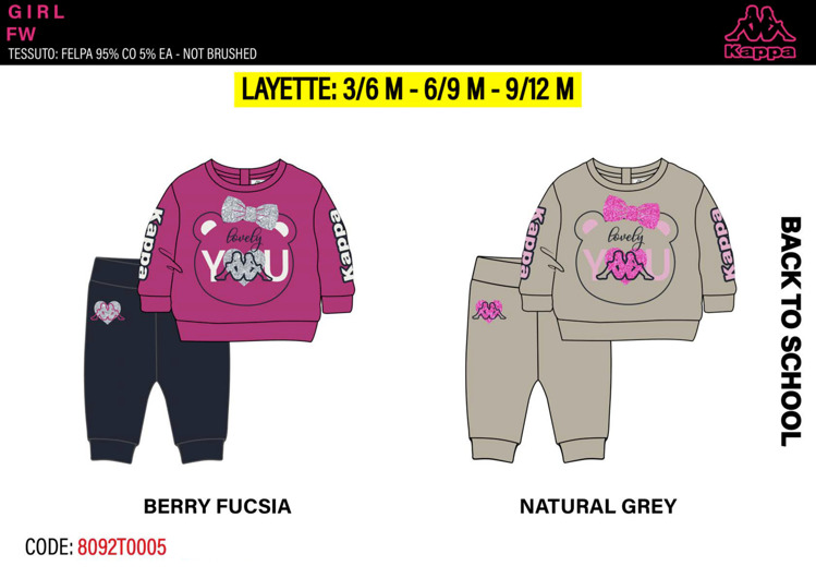 Immagine di Tuta neonata primavera Kappa Art. 8092T0005