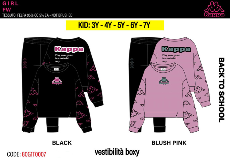 Immagine di Tuta bambina primavera Kappa Art. 80G1T0007B