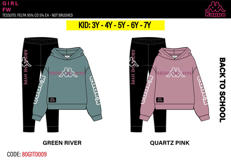 Immagine di Tuta bambina primavera Kappa Art. 80G1T0009B