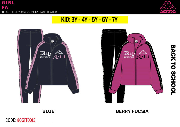 Immagine di Tuta bambina primavera Kappa Art. 80G1T0013B