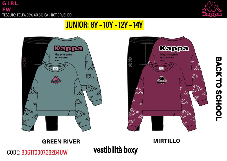 Immagine di Tuta ragazza primavera Kappa Art. 80G1T0007R