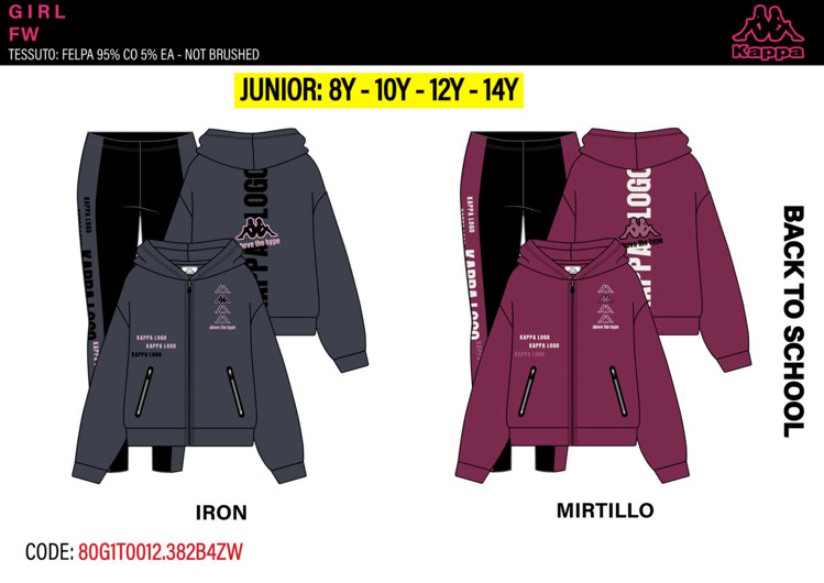 Immagine di Tuta ragazza primavera Kappa Art. 80G1T0012R