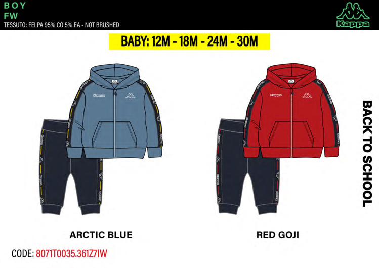 Immagine di Tuta neonato primavera Kappa Art. 8071T0035