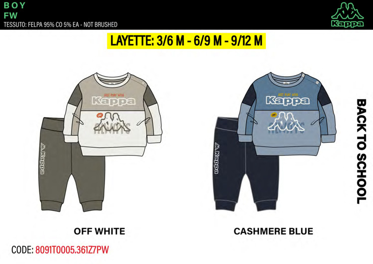 Immagine di Tuta neonato autunno Kappa Art. 8091T0005