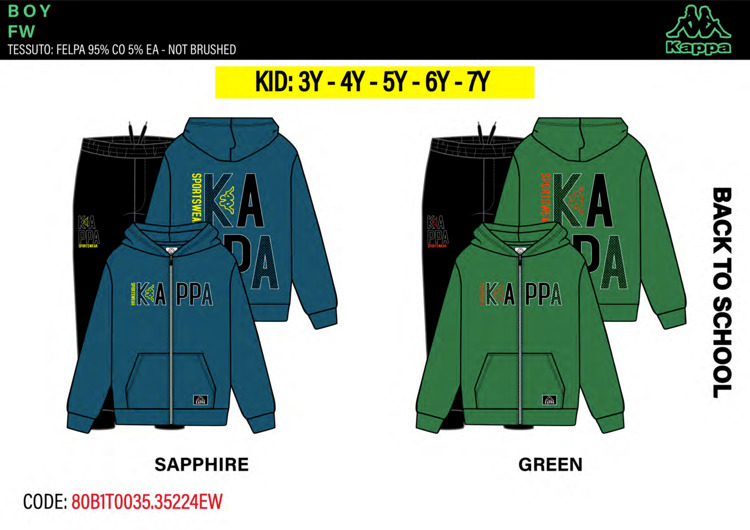 Immagine di Tuta bambino primavera Kappa Art. 80B1T0035B