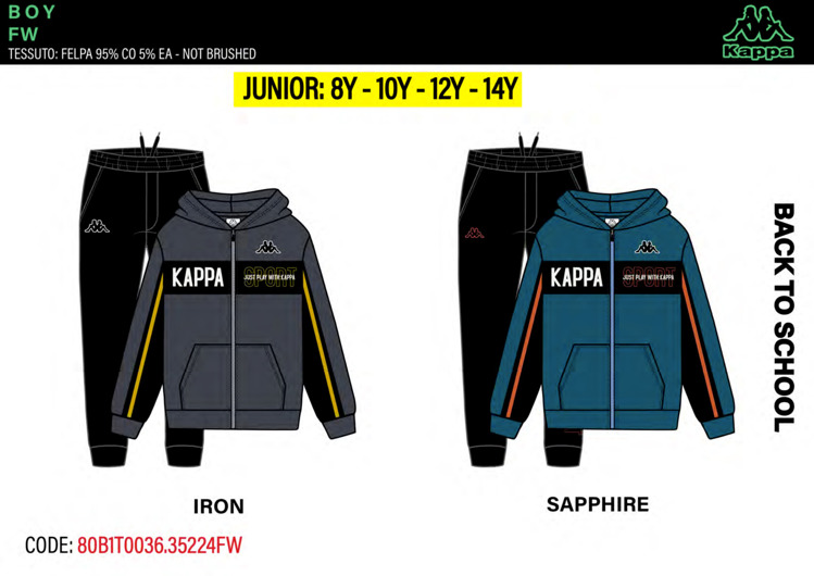 Immagine di Tuta ragazzo primavera Kappa Art. 80B1T0036R
