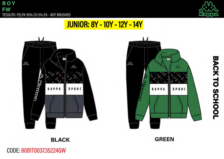 Immagine di Tuta ragazzo primavera Kappa Art. 80B1T0037R