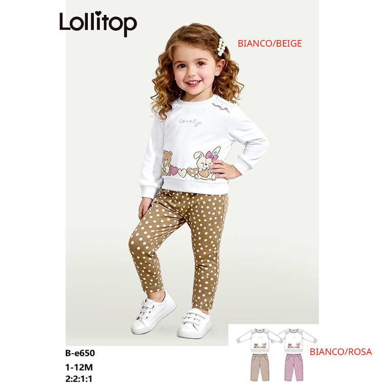 Immagine di Completo neonata primavera Lollitop Art. BE650