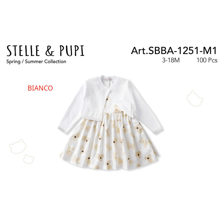 Immagine di Completo neonata primavera Stelle & Pupi Art. SBBA1251