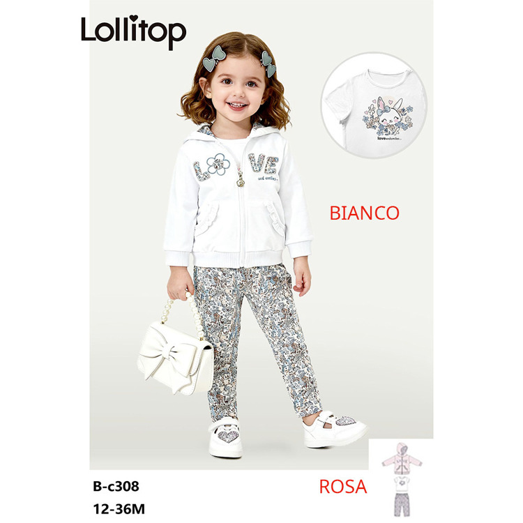 Immagine di Completo neonata primavera Lollitop Art. BC308