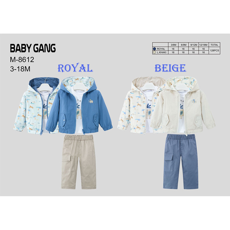 Immagine di Completo neonato primavera Baby Gang Art. M8612