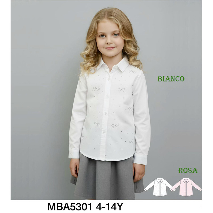Immagine di Camicia bambina primavera Smile Yes Art. MBA5301