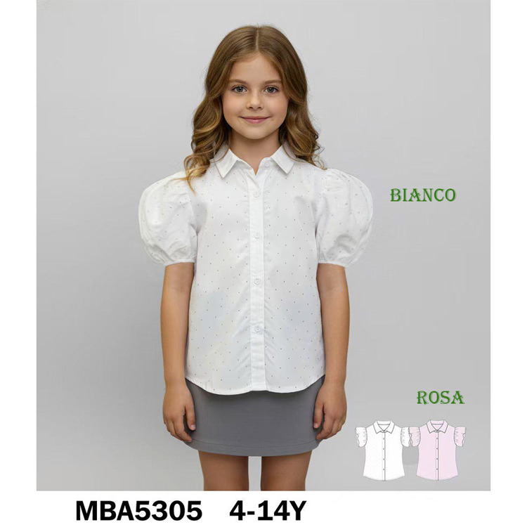Immagine di Camicia bambina estate Smile Yes Art. MBA5305
