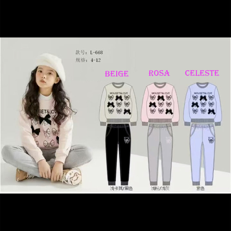 Immagine di Completo bambina primavera Mouset Art. L668