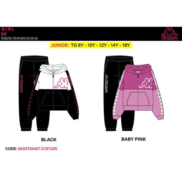 Immagine di Tuta ragazza primavera Kappa Art. 80G5T0040T