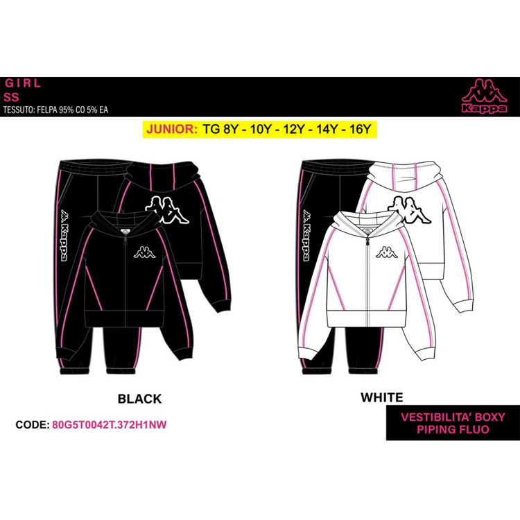 Immagine di Tuta ragazza primavera Kappa Art. 80G5T0042T