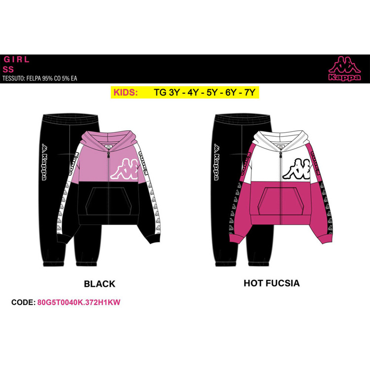 Immagine di Tuta bambina primavera Kappa Art. 80G5T0040K