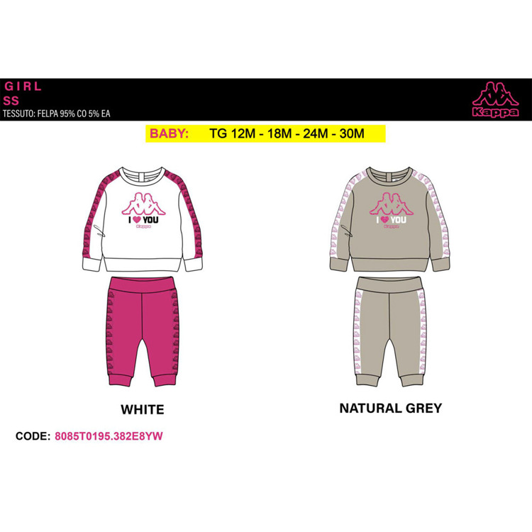 Immagine di Tuta neonata primavera Kappa Art. 8085T0195