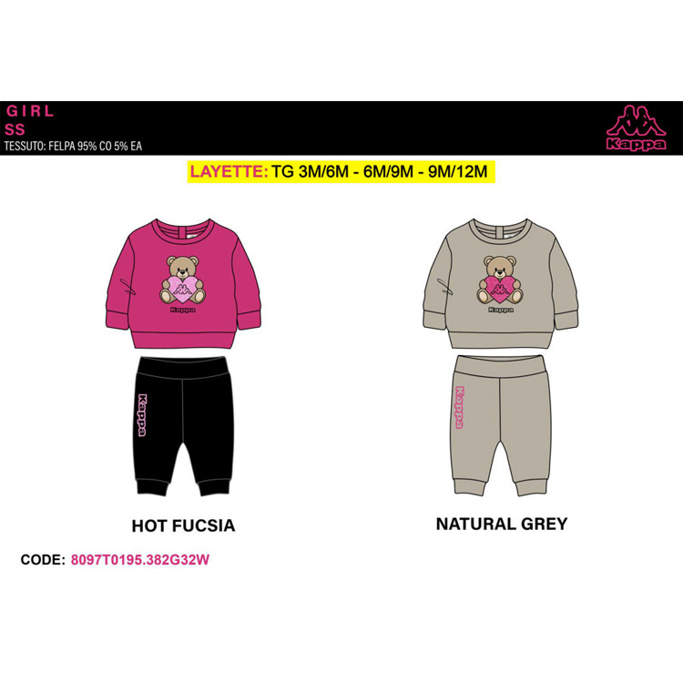 Immagine di Tuta neonata primavera Kappa Art. 8097T0195