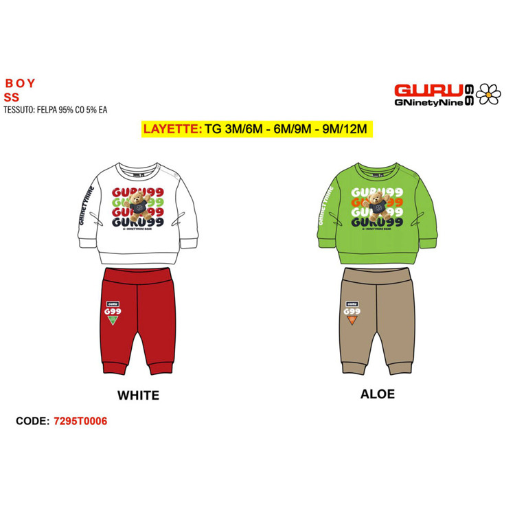 Immagine di Tuta primavera neonato Guru Art. 7295T0006