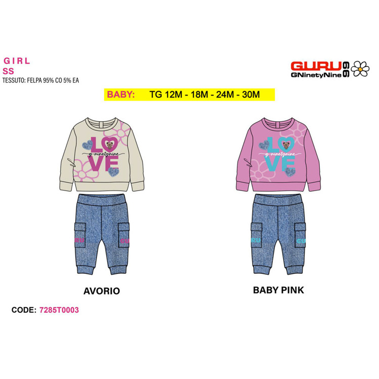 Immagine di Tuta primavera neonata Guru Art. 7285T0003
