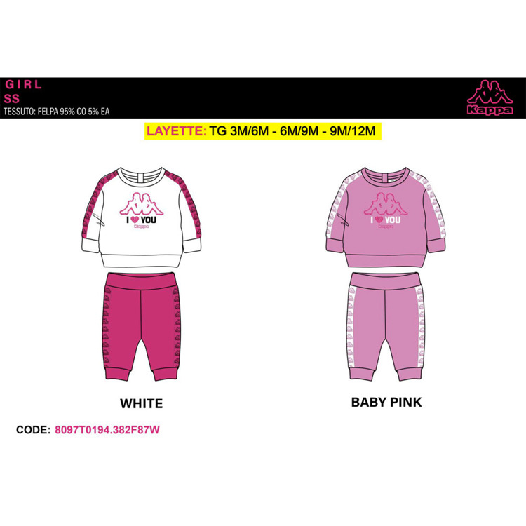 Immagine di Tuta neonata primavera Kappa Art. 8097T0194