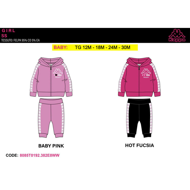 Immagine di Tuta neonata primavera Kappa Art. 8085T0192