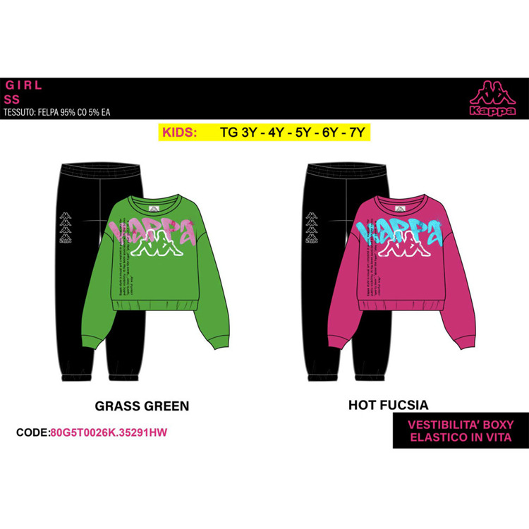 Immagine di Tuta bambina primavera Kappa Art. 80G5T0026K