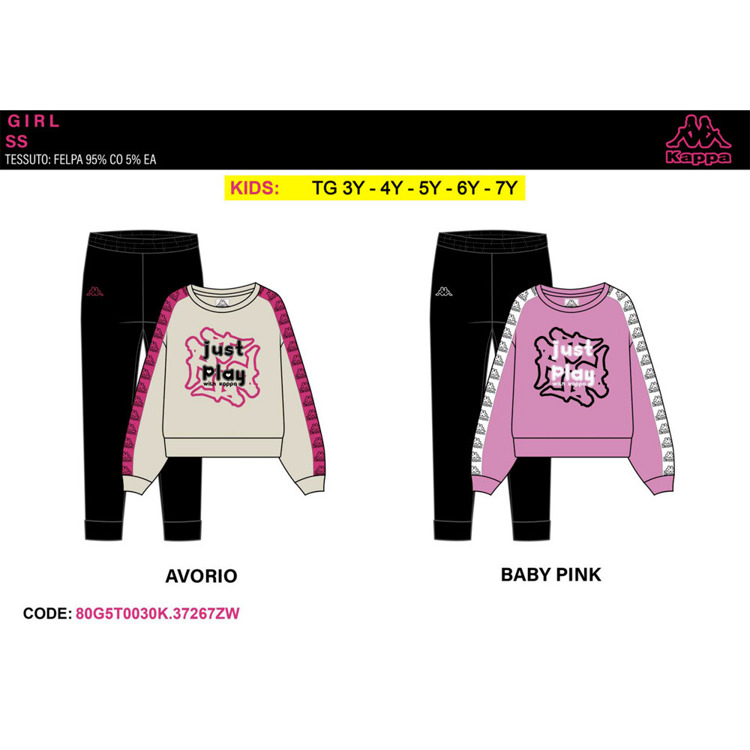 Immagine di Tuta bambina primavera Kappa Art. 80G5T0030K