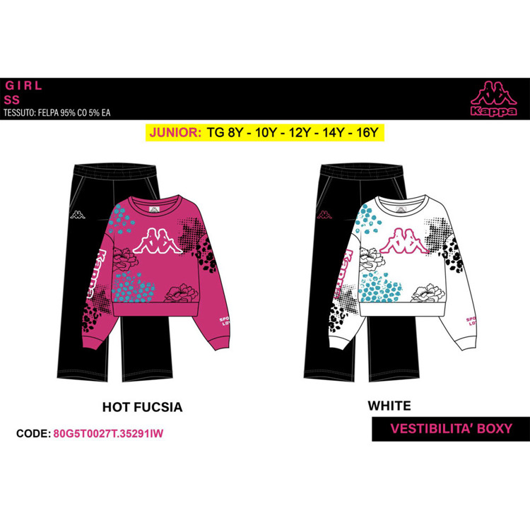 Immagine di Tuta ragazza primavera Kappa Art. 80G5T0027T