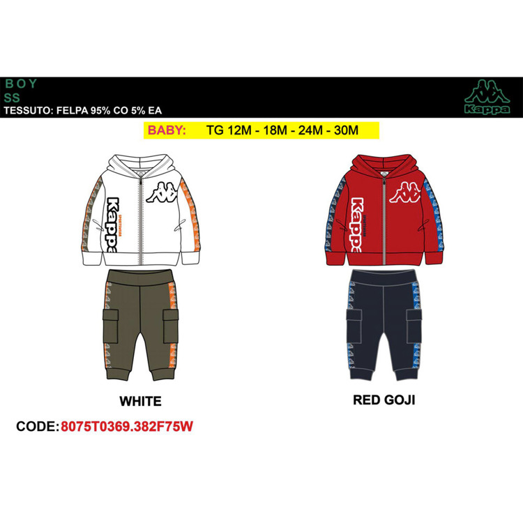 Immagine di Tuta neonato primavera Kappa Art. 8075T0369