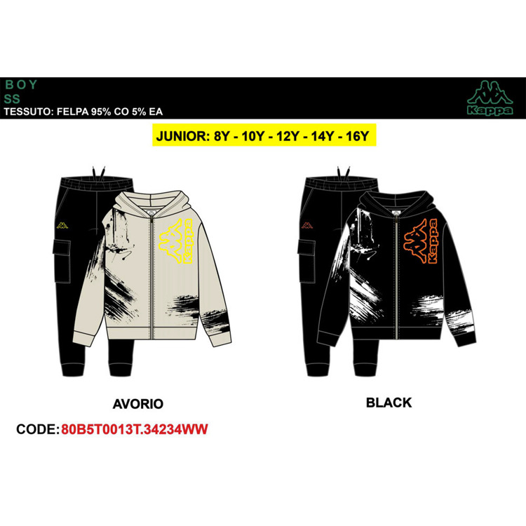 Immagine di Tuta ragazzo primavera Kappa Art. 80B5T0013T