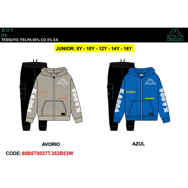 Immagine di Tuta ragazzo primavera Kappa Art. 80B5T0027T