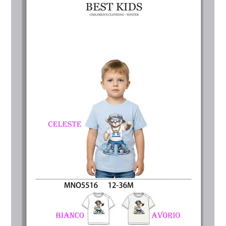 Immagine di T-shirt m/m neonato estate Best kids Art. MNO5516