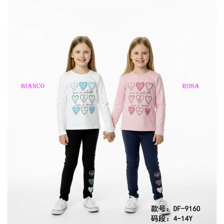 Immagine di Completo bambina primavera Pink Girl Art. DF9160