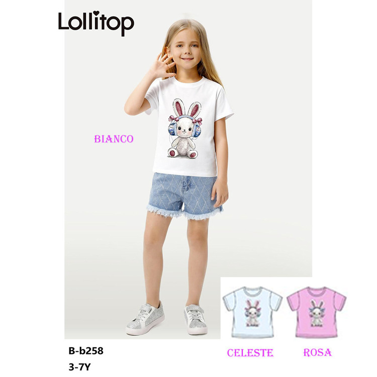 Immagine di T-Shirt m/m estate bambina Lollitop Art. BB258