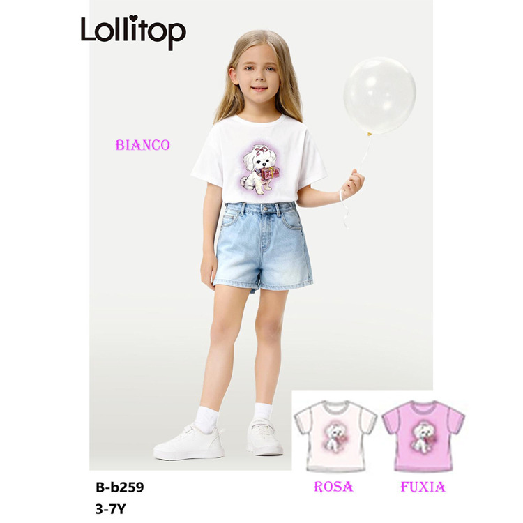 Immagine di T-Shirt m/m estate bambina Lollitop Art. BB259