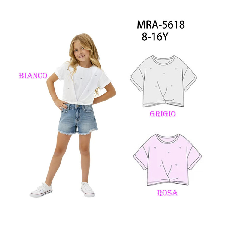 Immagine di T-Shirt m/m estate ragazza Smile Yes Art. MRA5618