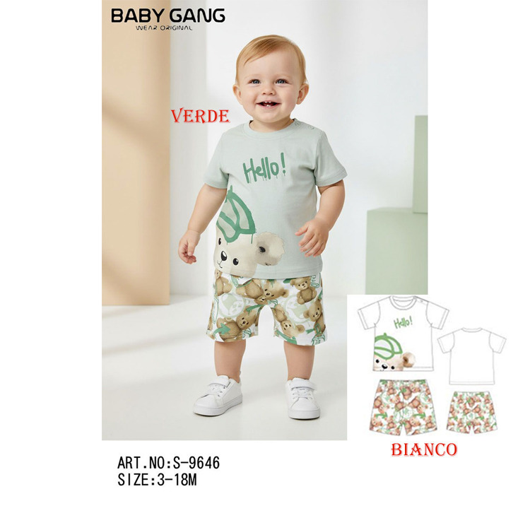 Immagine di Completo neonato estate Baby Gang Art. S9646