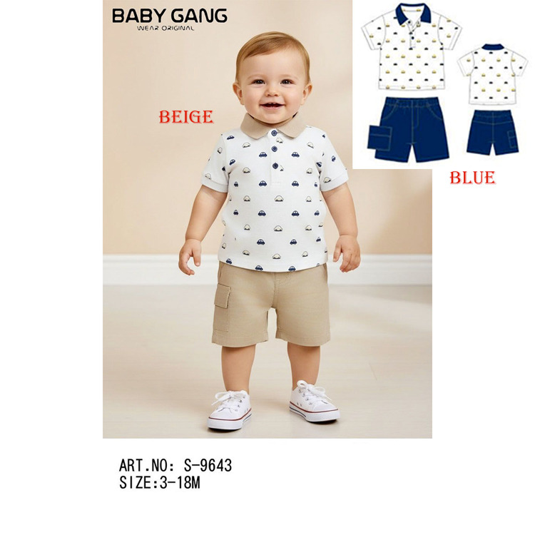 Immagine di Completo neonato estate Baby Gang Art. S9643