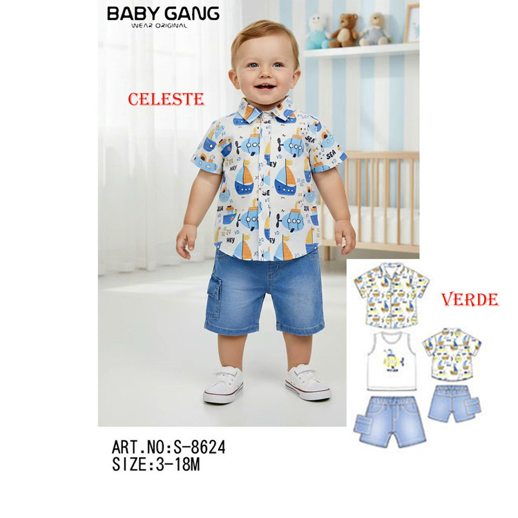 Immagine di Completo neonato estate Baby Gang Art. S8624