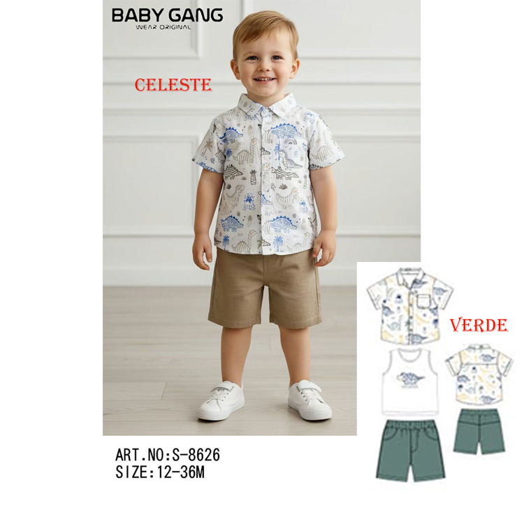 Immagine di Completo neonato estate Small Gang Art. S8626