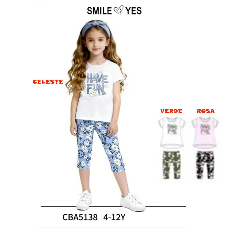 Immagine di Completo bambina estate Smile Yes Art. CBA5138